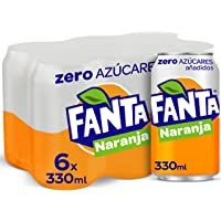 Los mejores  - Fanta Zero Azúcares Refresco con 7% de Zumo de Naranja- 6 x 330ml